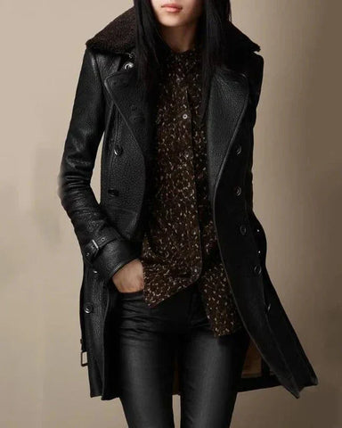 Elina – Double-Layered Leather Jacket