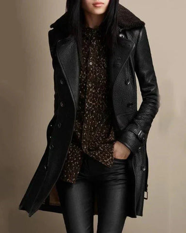Elina – Double-Layered Leather Jacket