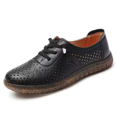 Lina | Elegant Perforated Comfort Sneaker Breathable Slip-On Casual Shoe