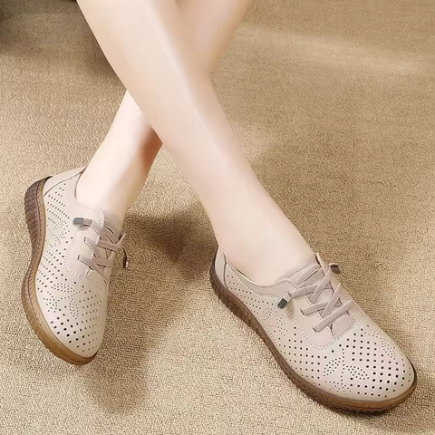 Lina | Elegant Perforated Comfort Sneaker Breathable Slip-On Casual Shoe