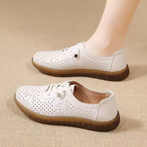 Lina | Elegant Perforated Comfort Sneaker Breathable Slip-On Casual Shoe