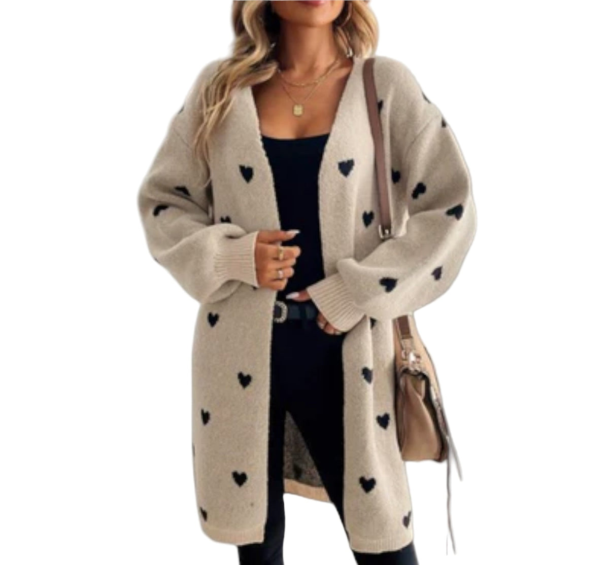 Julia - Heart Patterned Cardigan