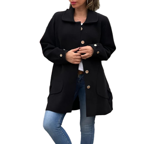 MOANA — Classic Button-Front Oversized Coat