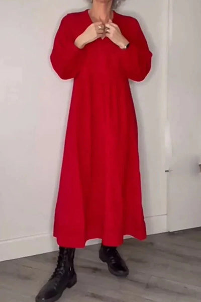 Penelope | V-Neck Linen Dress