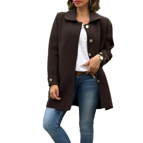 MOANA — Classic Button-Front Oversized Coat