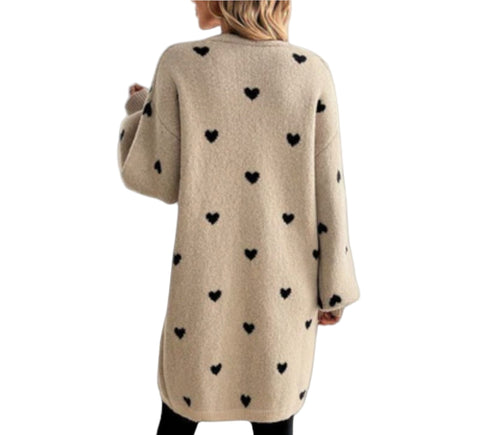 Julia - Heart Patterned Cardigan