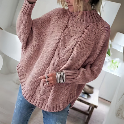 Lorette - Elegant Cable Knit Sweater