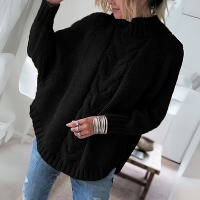 Lorette - Elegant Cable Knit Sweater