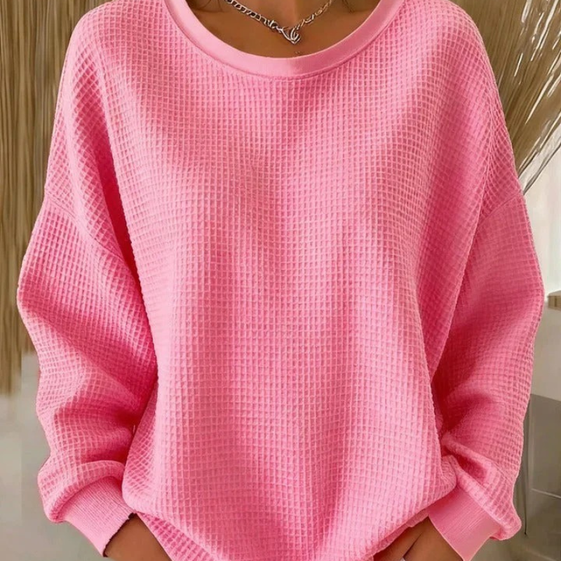 Analie | Waffle Knit Soft Sweatshirt