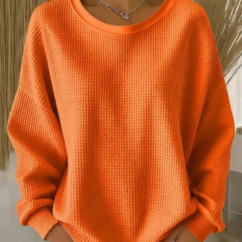 Analie | Waffle Knit Soft Sweatshirt