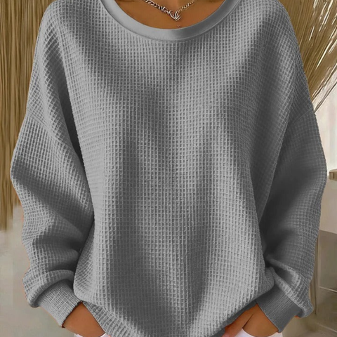 Analie | Waffle Knit Soft Sweatshirt
