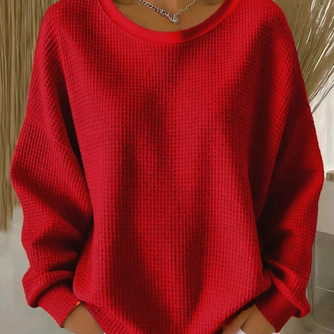 Analie | Waffle Knit Soft Sweatshirt