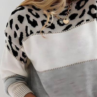 Kaley - Leopard Print Casual Sweater