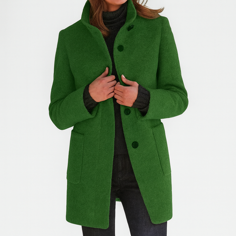 Camille™ - Women's Elegant High Collar Coat