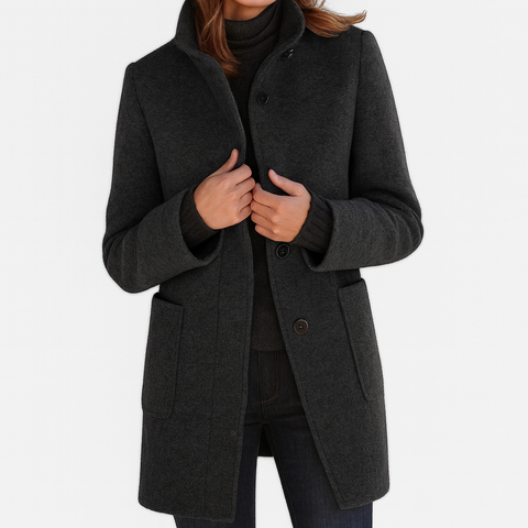 Camille™ - Women's Elegant High Collar Coat