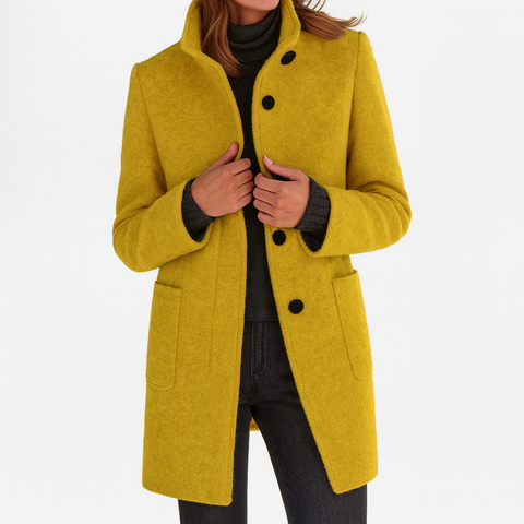 Camille™ - Women's Elegant High Collar Coat