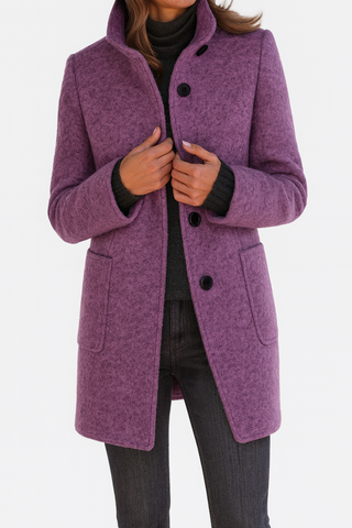 Camille™ - Women's Elegant High Collar Coat