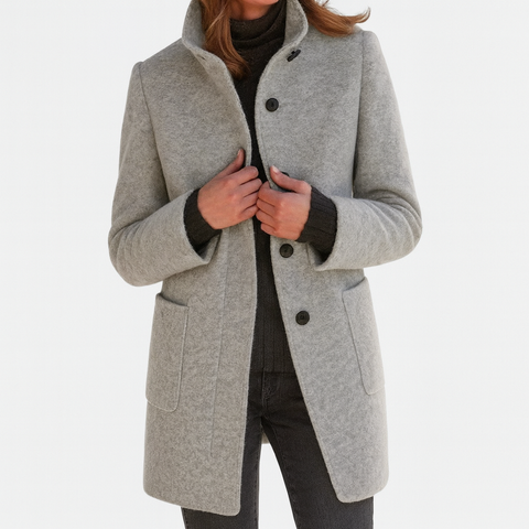 Camille™ - Women's Elegant High Collar Coat