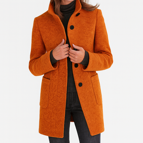 Camille™ - Women's Elegant High Collar Coat