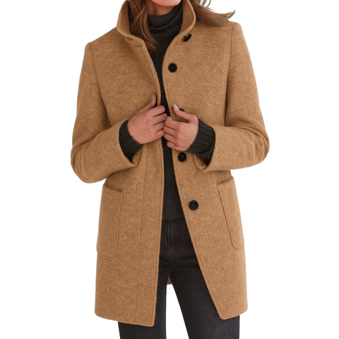 Camille™ - Women's Elegant High Collar Coat