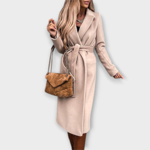 Eliza – Elegant Long Coat with Belt