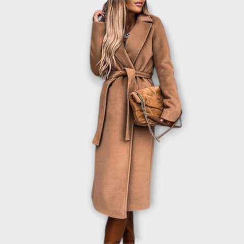 Eliza – Elegant Long Coat with Belt