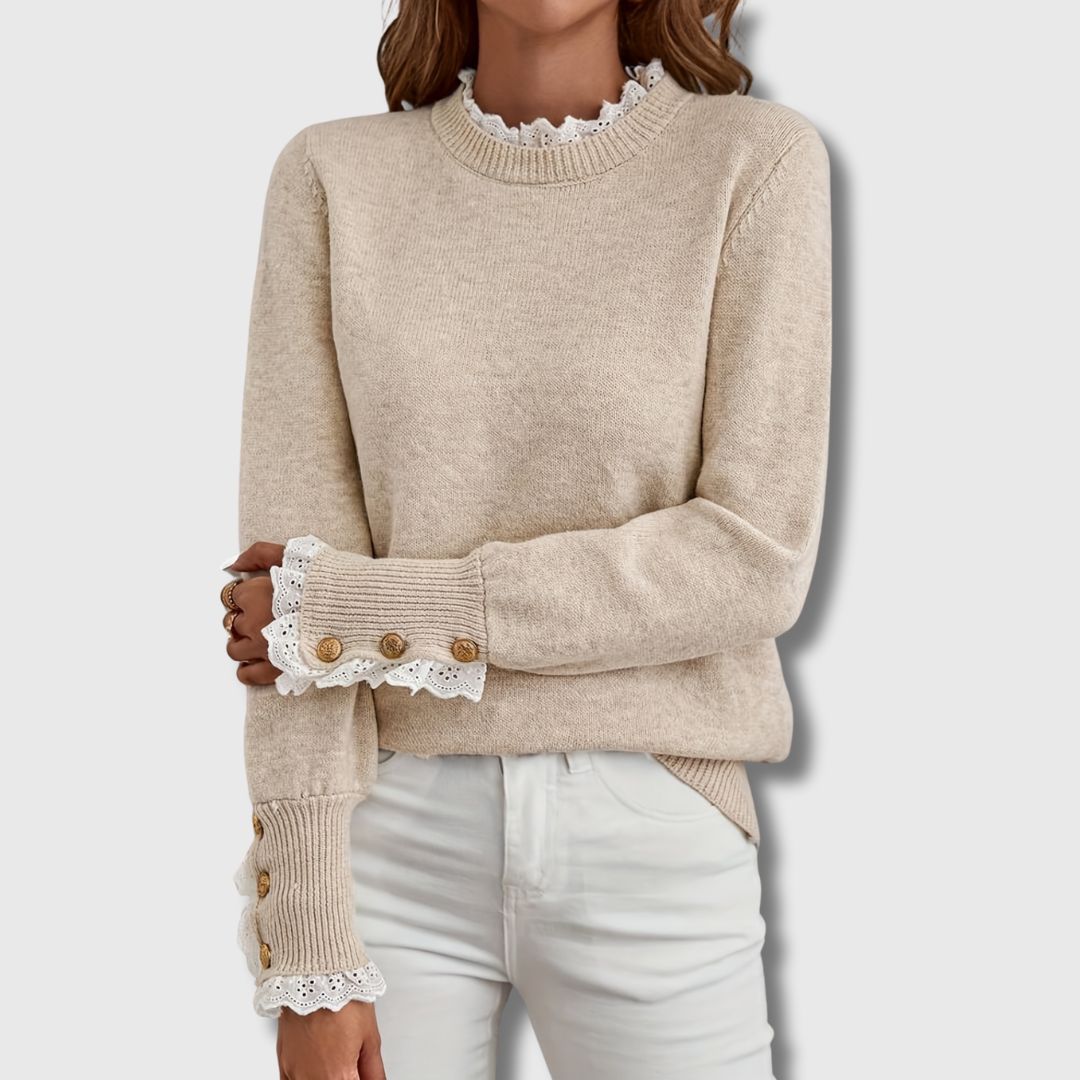 Sonia – Sweater with Lace Details