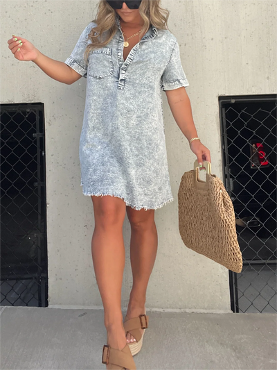 Levia | Summer Washed Shirt Dress