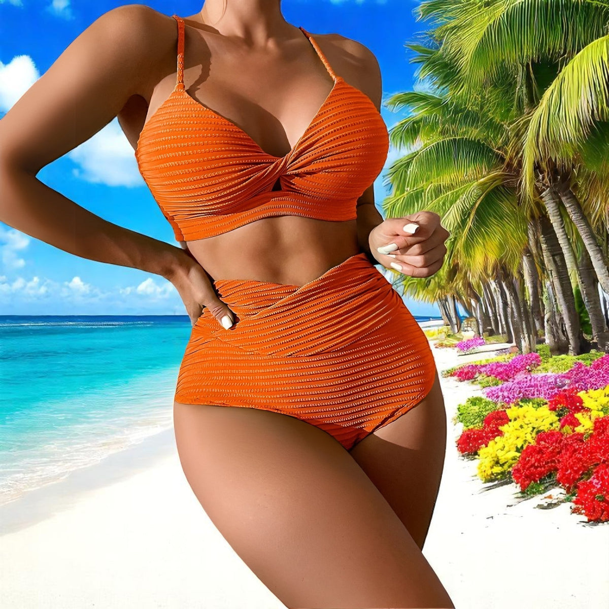 Serena – High-Waisted Push-Up Bikini