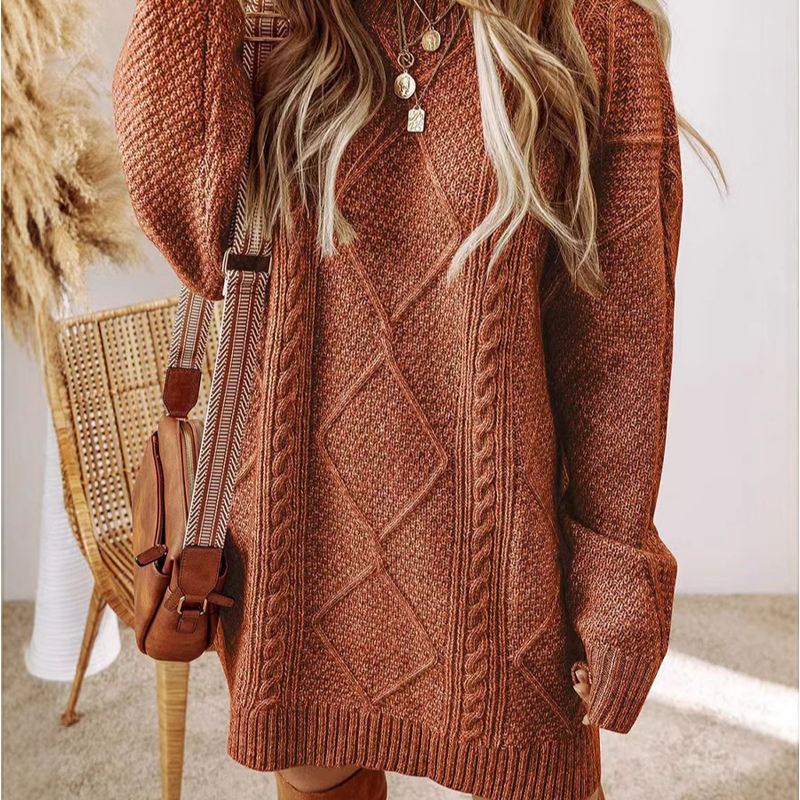 Amelia | Cozy Cable Knit Sweater Dress