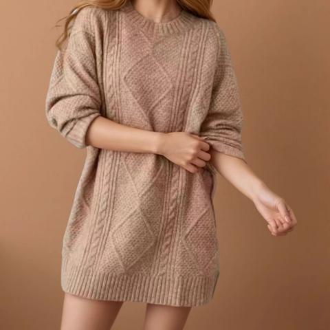 Amelia | Cozy Cable Knit Sweater Dress