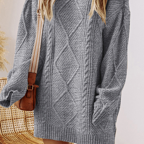Amelia | Cozy Cable Knit Sweater Dress